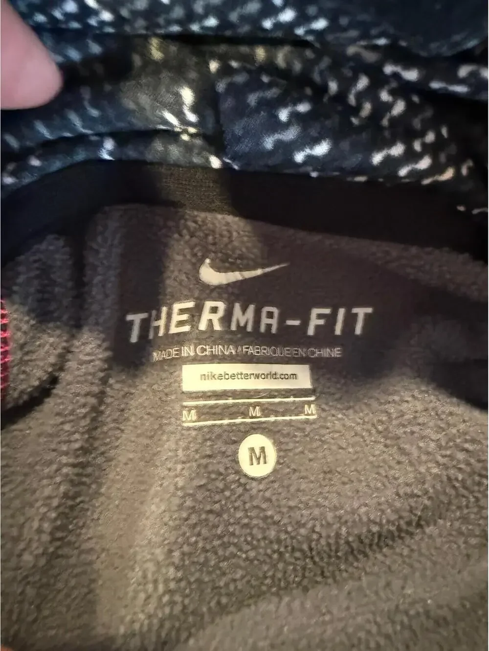 Nike Therma-FIT Youth Pullover Hoodie Gray Black Medium